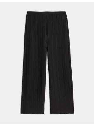 Texturované kalhoty se širokými nohavicemi Marks & Spencer