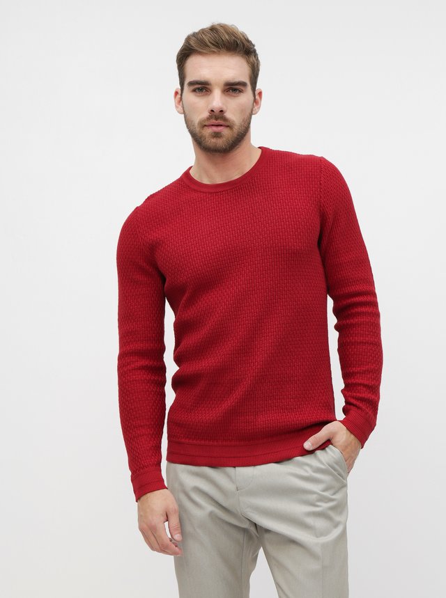 Červený sveter Selected Homme Oliver