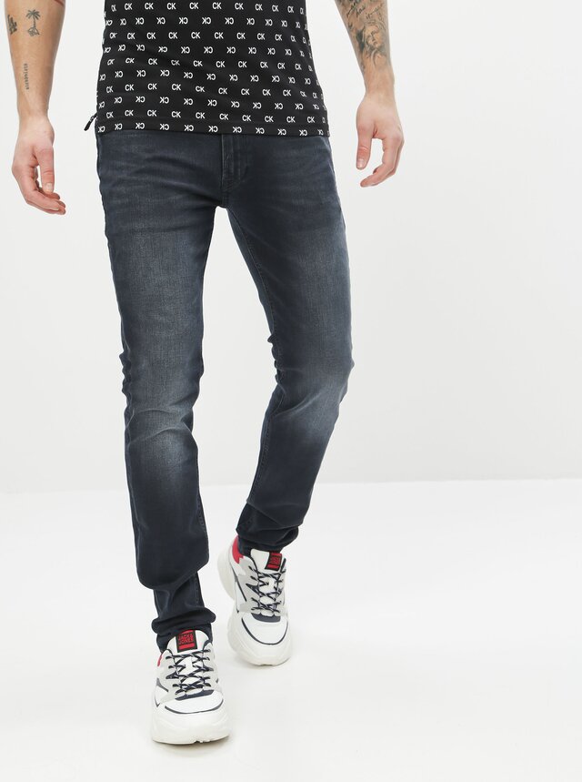 Tmavě modré skinny fit džíny Jack & Jones Liam