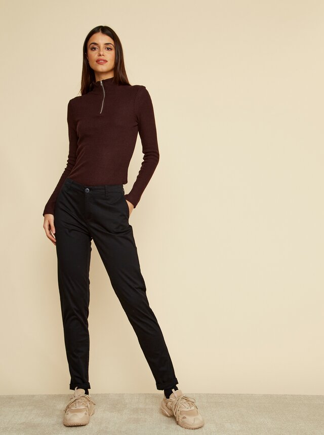 Čierne dámske chino nohavice ZOOT Baseline Heather