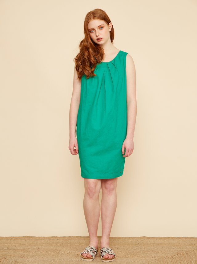 Zelené lněné šaty ZOOT.lab Eleonora