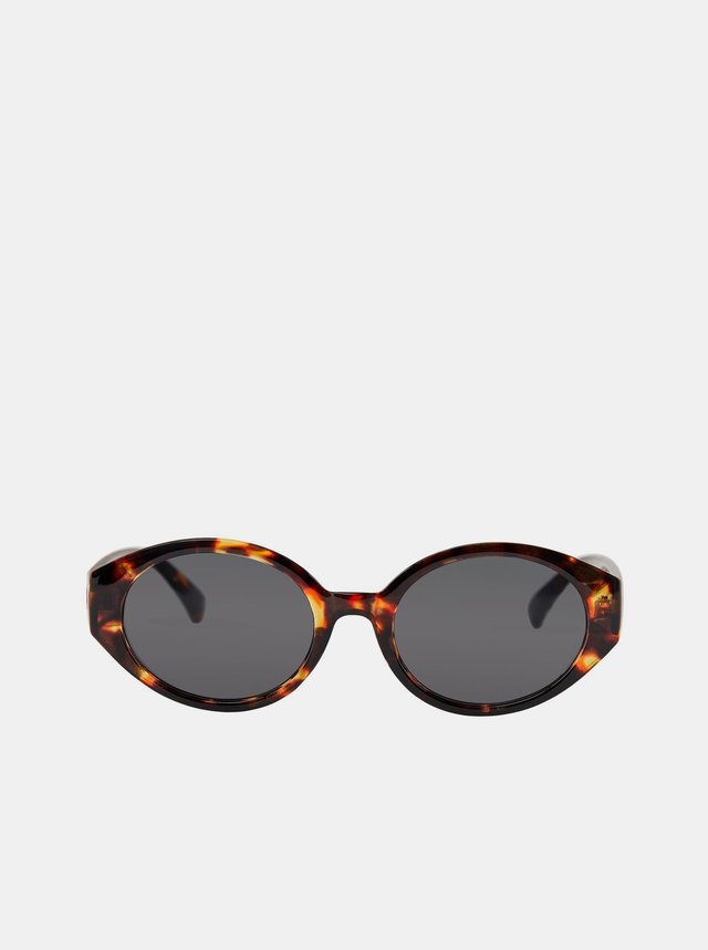 Černo-hnědé vzorované sluneční brýle Pieces Lupi