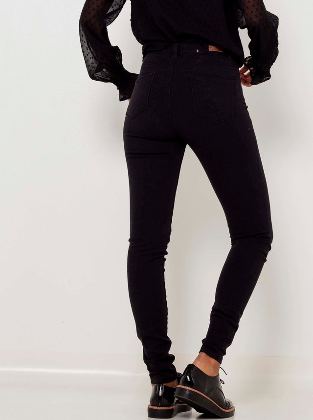 Černé skinny fit džíny s vysokým pasem CAMAIEU