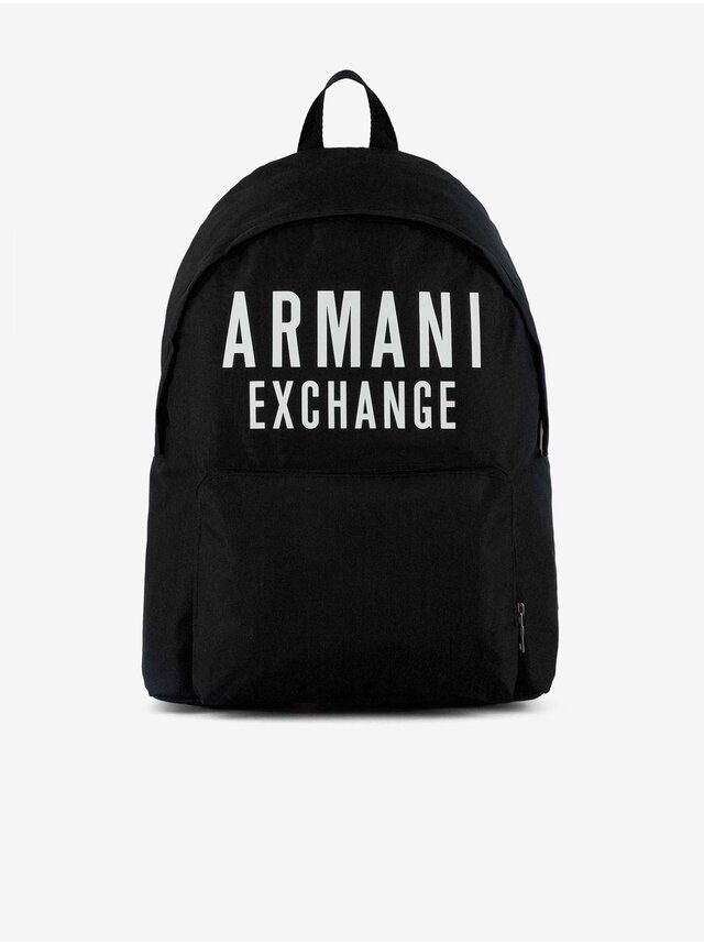 Čierny pánsky batoh s potlačou Armani Exchange