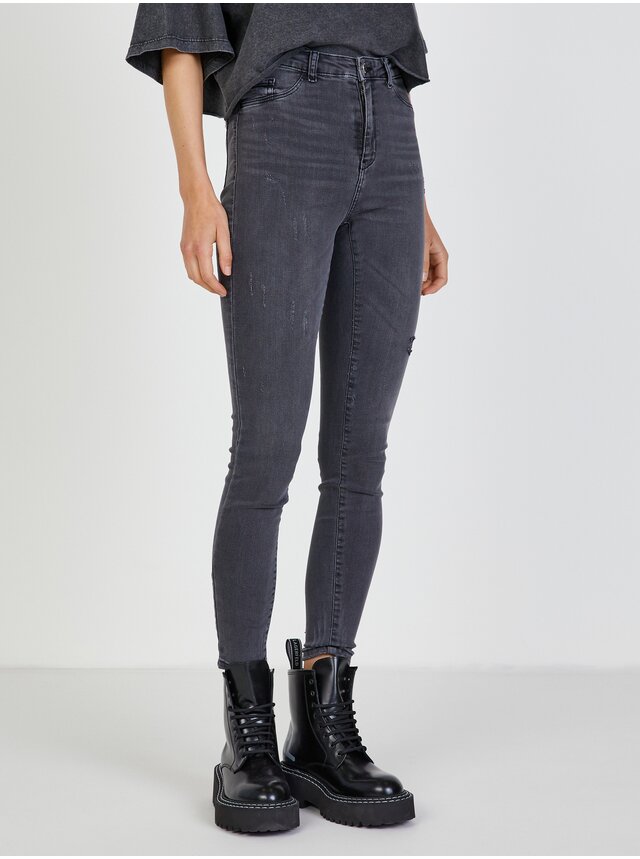 Tmavošedé dámske skinny fit rifle TALLY WEiJL