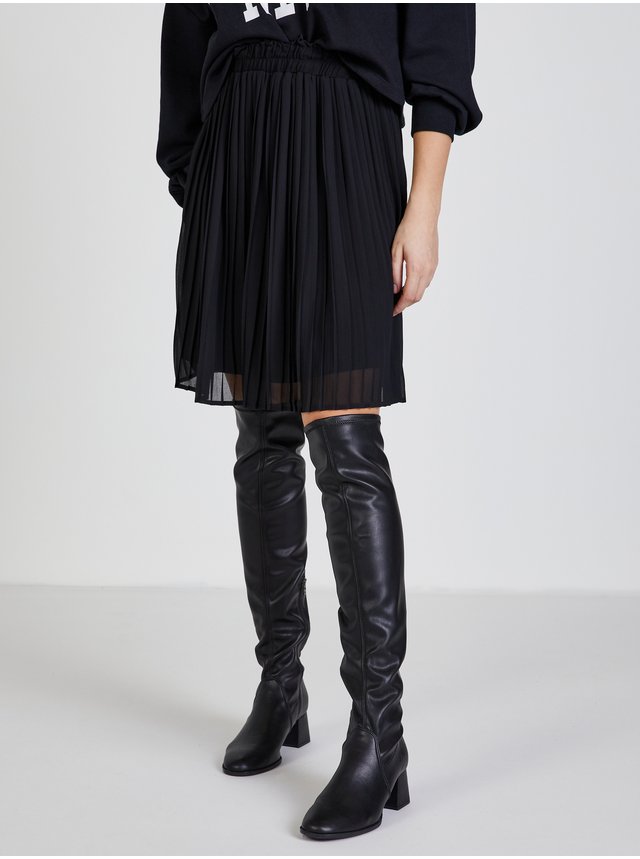 Černá plisovaná sukně VILA Moltan