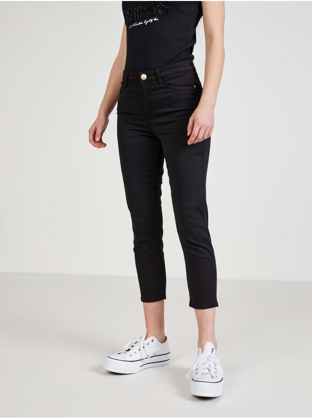 Černé dámské skinny fit džíny s šátkem Guess 1981 Capri