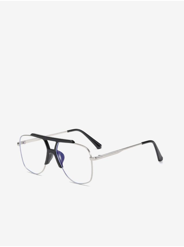 VeyRey Brýle blokující modré světlo hranaté Asa stříbrné