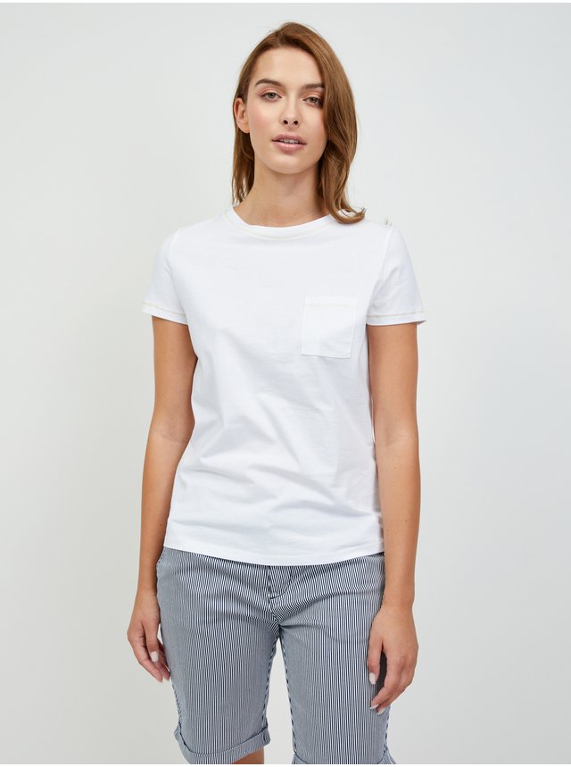 Bílé basic tričko s kapsou ORSAY