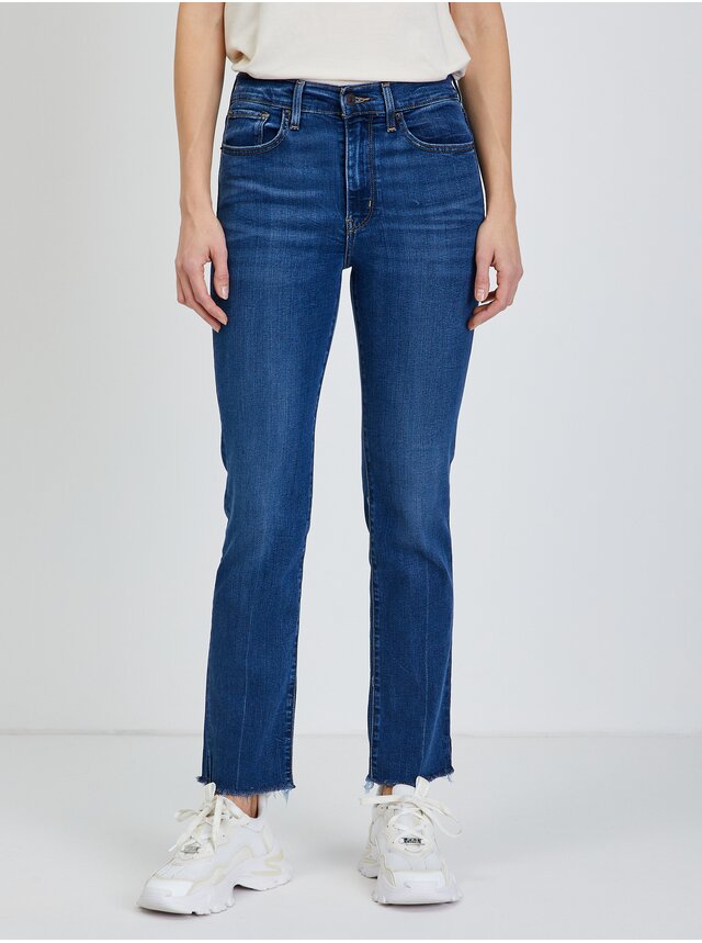 Tmavě modré dámské straight fit džíny Levi's® 724