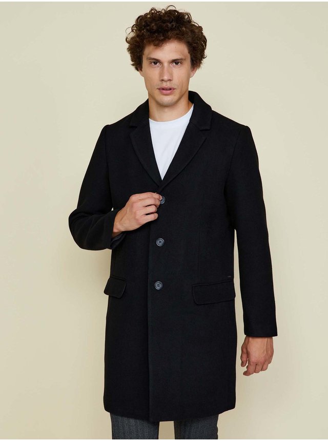 Čierny pánsky kabát ZOOT Baseline Christian