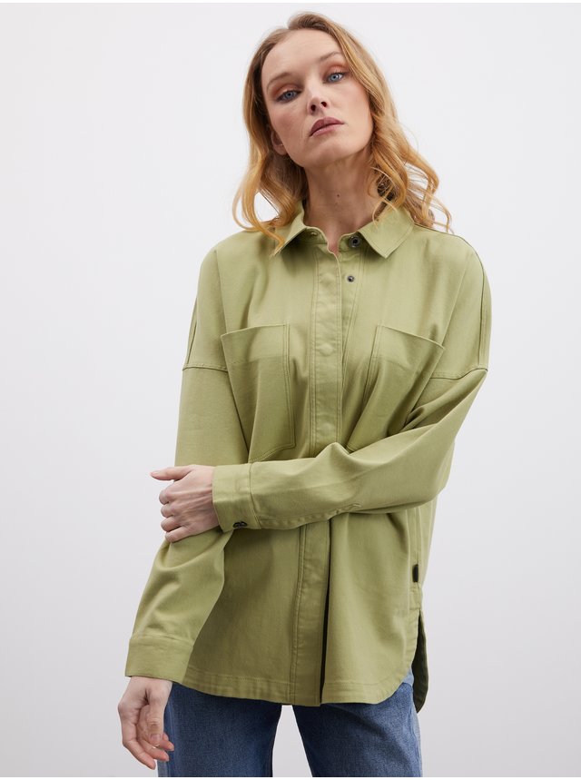 Světle zelená dámská svrchní oversize košile ZOOT.lab Becca