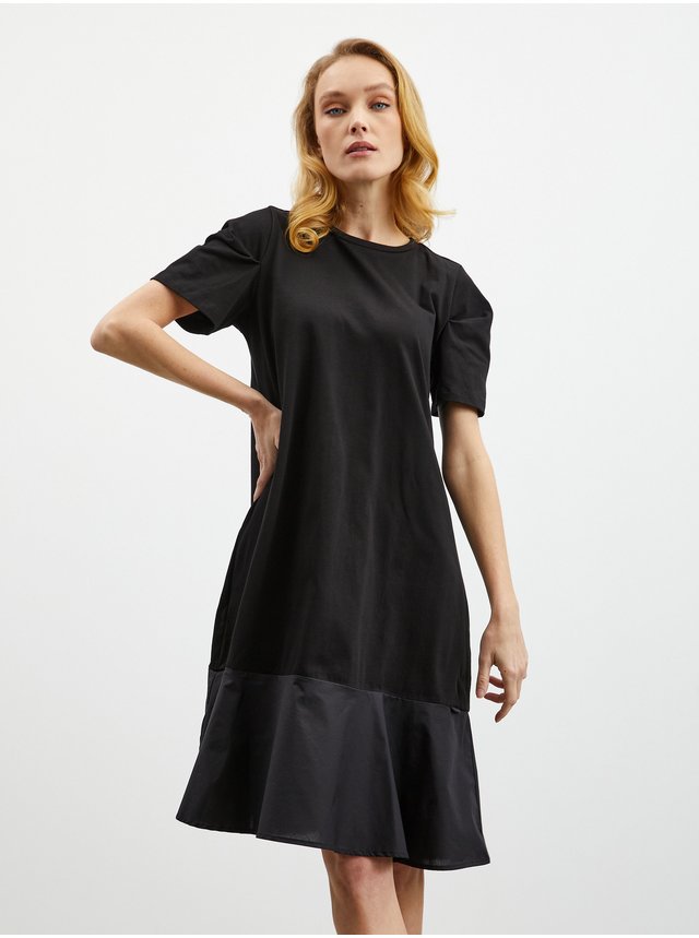 Černé dámské šaty s volánem ZOOT.lab Dasha