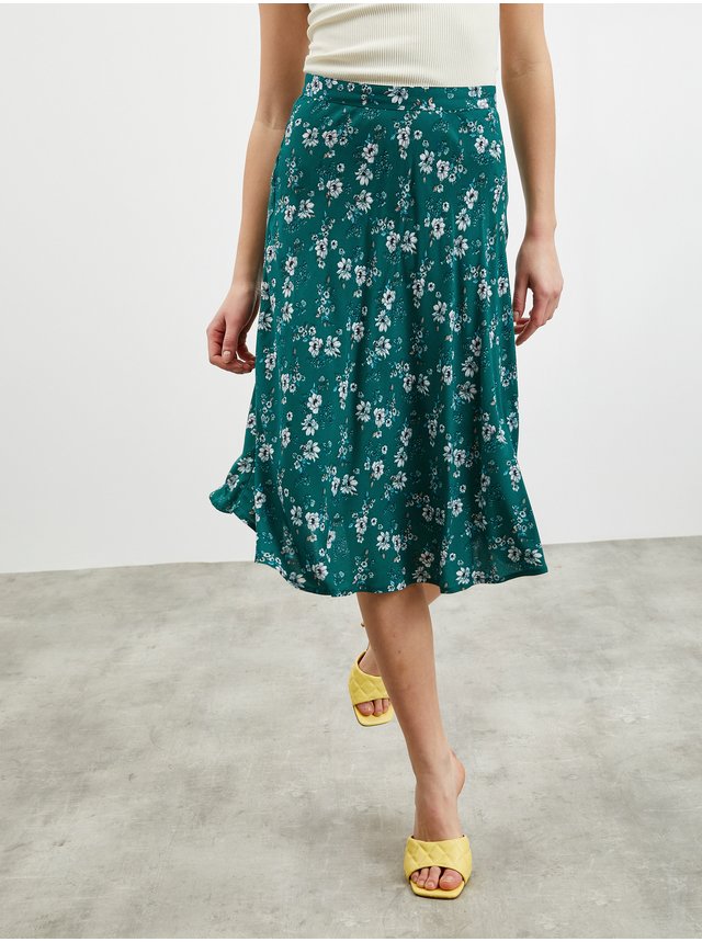 Zelená květovaná sukně ZOOT.lab Kailyn