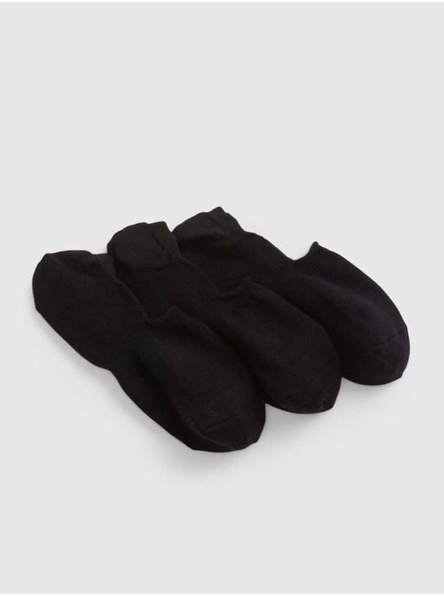 Sada tří párů pánských neviditelných ponožek v černé barvě GAP 