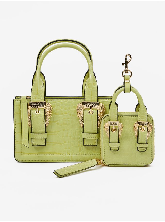 Svetlo zelená dámska kabelka s puzdrom Versace Jeans Couture